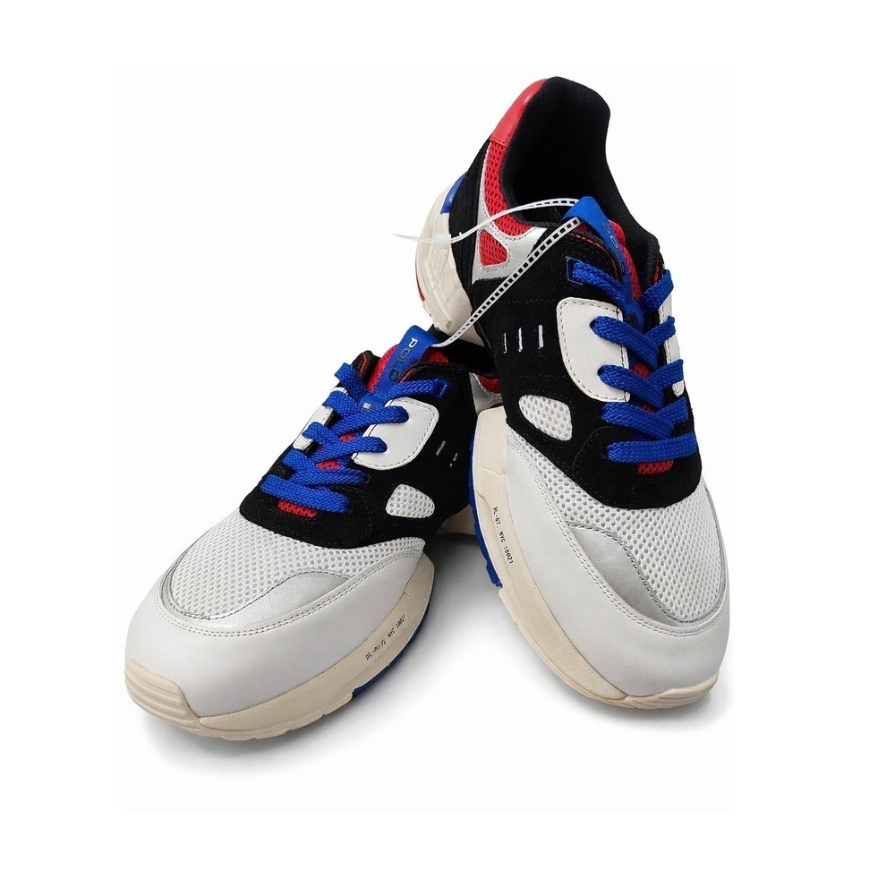 Polo Ralph Lauren JGR PP-Smith Mens Sneakers Multi Color Leather Mesh 11.5